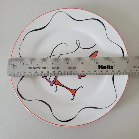 Rosanna Porcelain Dessert Plates Vintage High Heels Shoe Design Set of 3 White - Picture 9 of 11